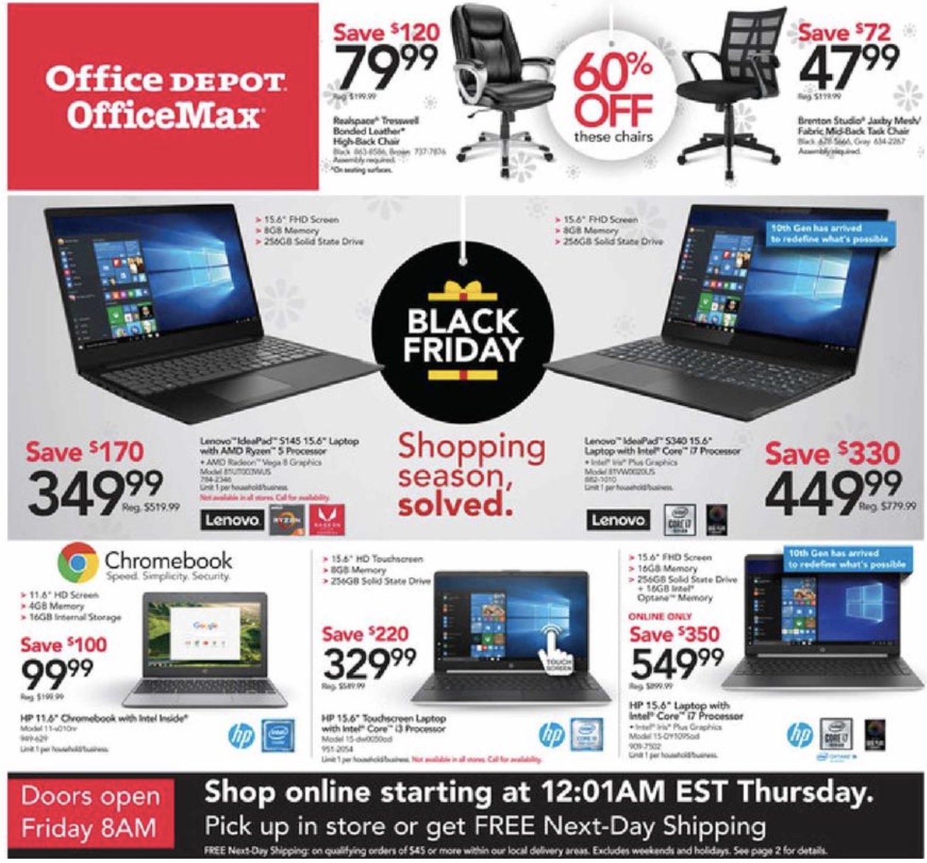 BLACK FRIDAY AD LEAK! Office Depot / Office Max Black Friday 2019 Ad Scan  Is Live