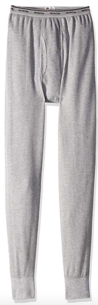 fruit of the loom men's classic thermal underwear bottom