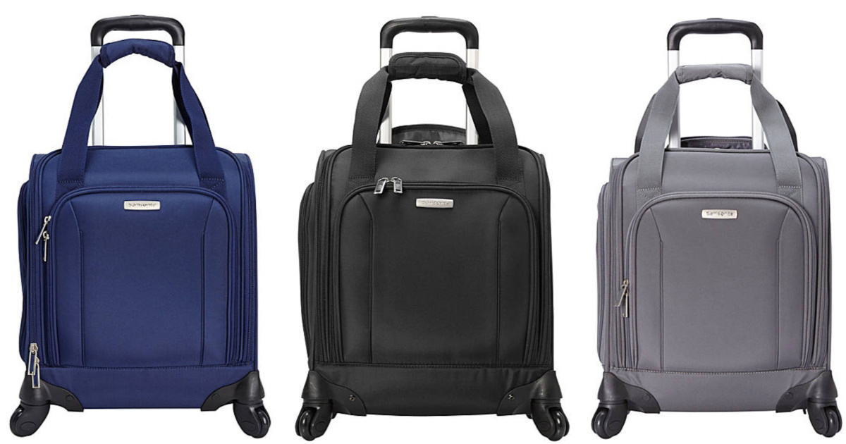 eBags | Samsonite Spinner Underseat Carry on Bag with USB Port — $38.99 (Regularly $129.99)