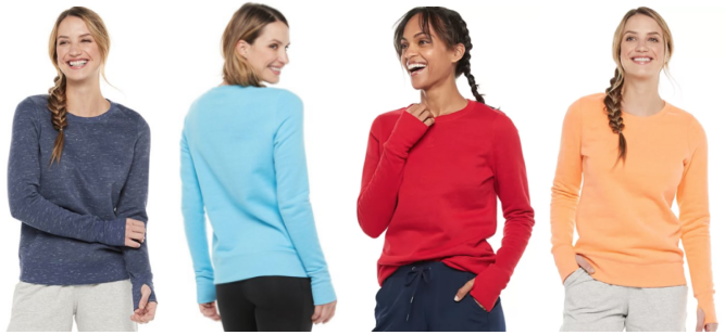 Kohl's  Women's Tek Gear Fleece Sweatshirt as low as $9.19 (Reg. $20)