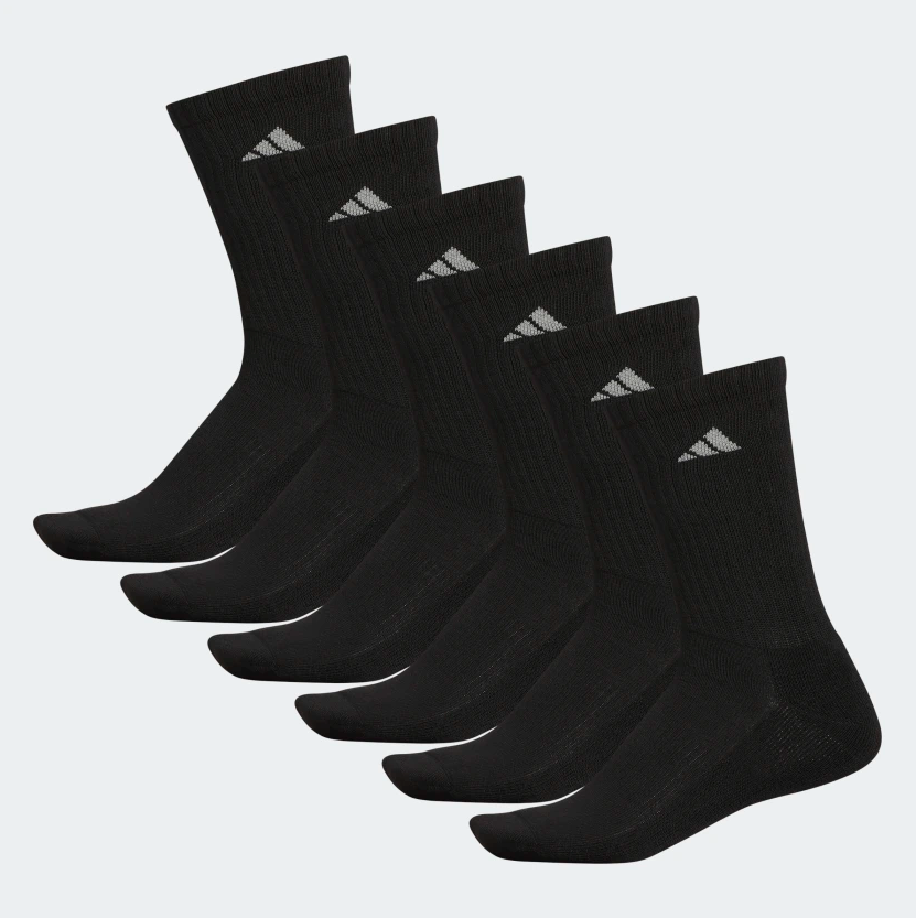 Adidas.com | Men's Athletic Crew Socks 6-Pairs - $14 (Reg. $20)
