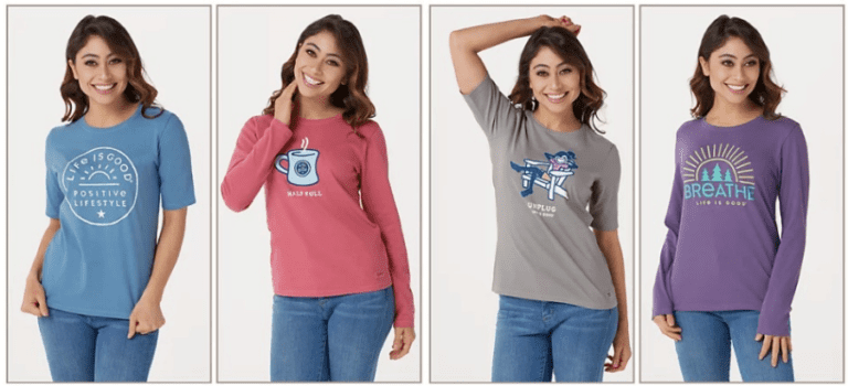 qvc life is good sweatshirt