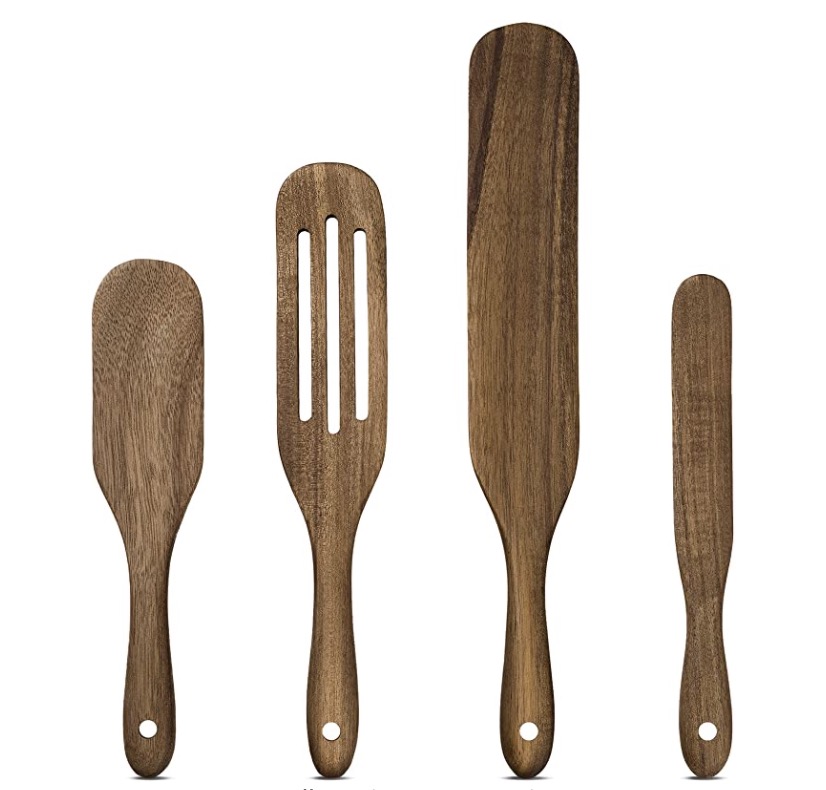 teak spurtle set