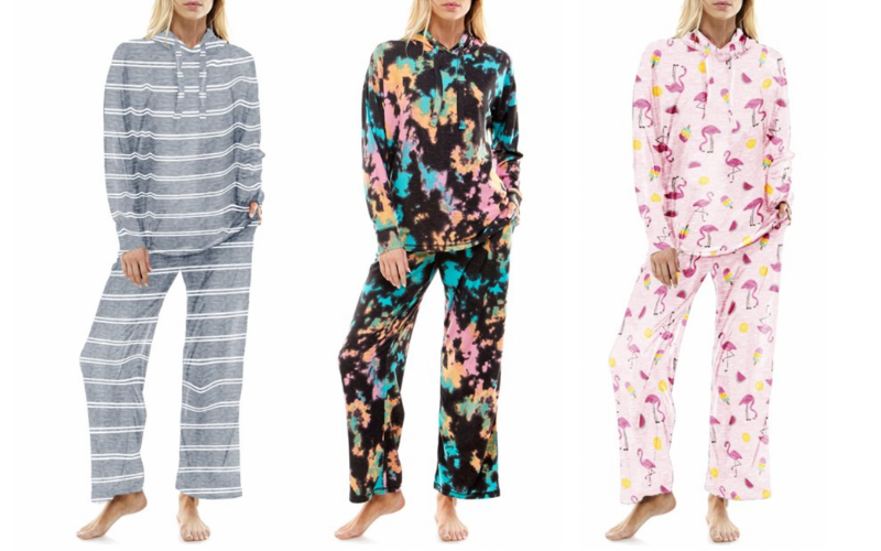Walmart | Women's Hooded PJ Sets Just $9.99 (50% Off)