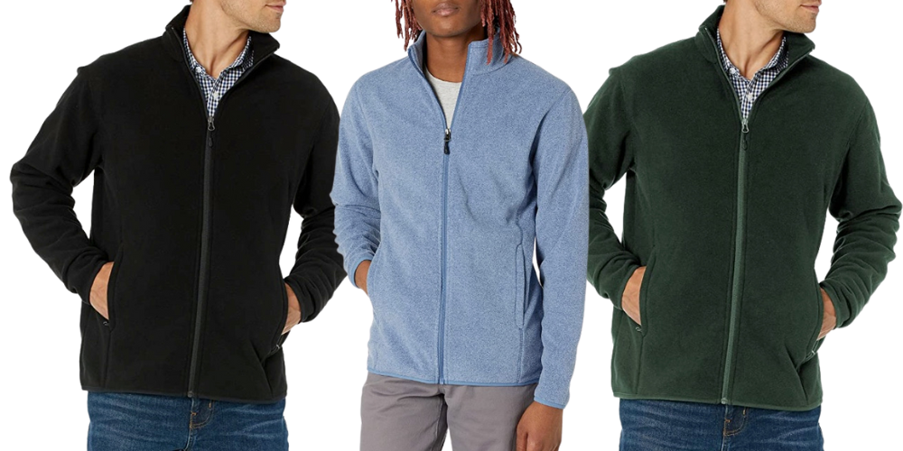 Men's Amazon Essentials Full-Zip Polar Fleece Jacket Only $15.30 (Reg ...