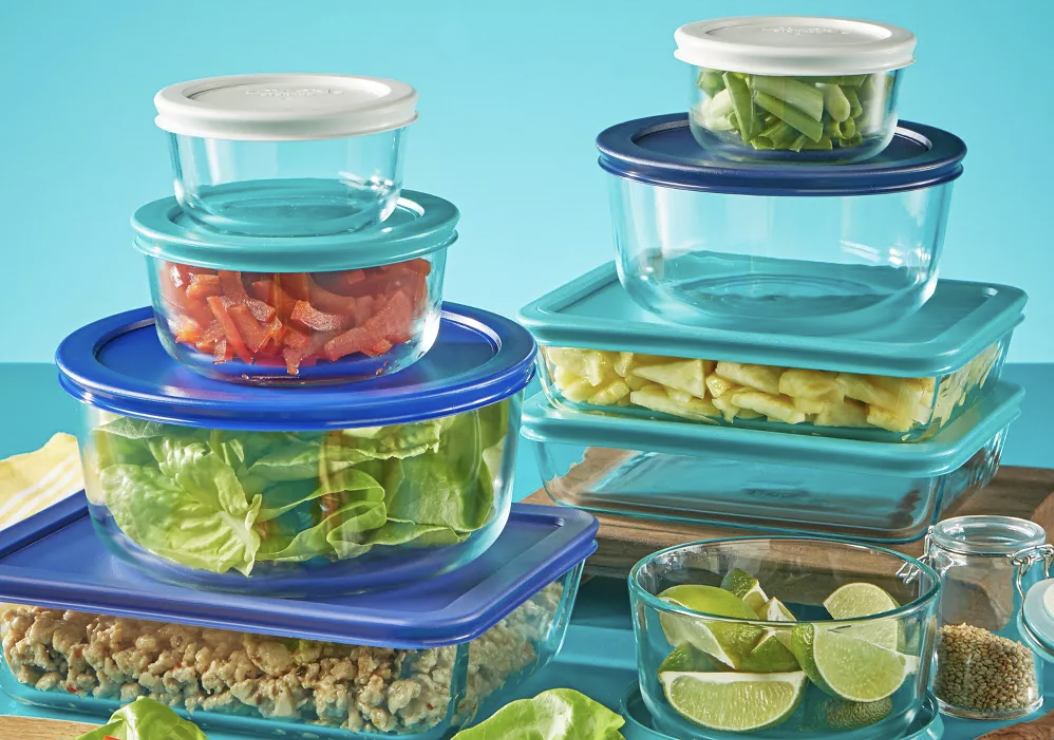 18 Piece Set Glass Food Storage Containers with Lids Glass Meal Prep  Containers