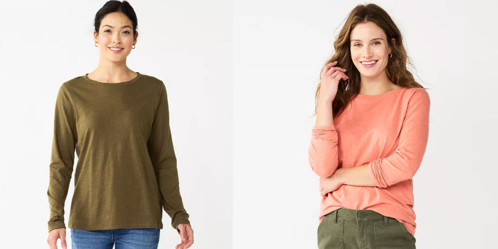 Kohl's | Long-Sleeve Solid Ts Now Just $3!!!
