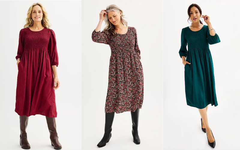 Kohl's  Women's Fall Dresses Clearance + Additional 15% Off ~ As low as  $20 for Dresses for Yomtov
