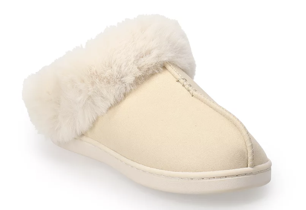 Kohl's | Women's Fur-Lined Slippers Just $11.99 (Free In-Store Pick-Up)